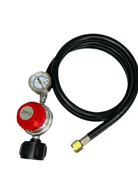 4FT北美QCC高压阀丙烷0-20PSI可调节器燃气火鸡锅减压阀管3/8”