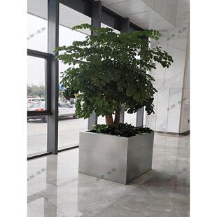 不锈钢花箱室内户外树池种植箱定制广场移动花盆室外组合花槽花钵