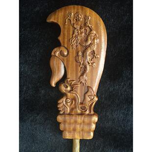 绿檀大刀红实木护法武财神招财关公配刀青龙偃月刀镇宅辟摆件装饰