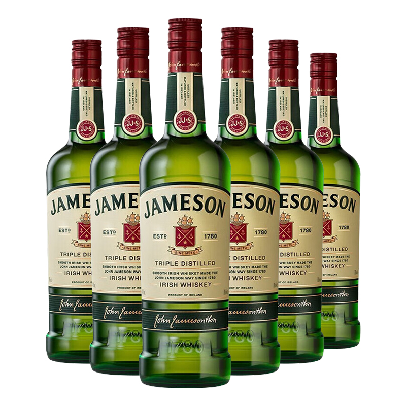 尊美醇爱尔兰原瓶进口威士忌调和型双桶洋酒700mL六支保乐力加