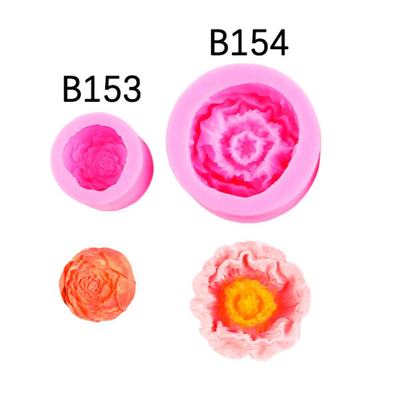 立体芙蓉玫瑰牡丹花朵翻糖硅胶