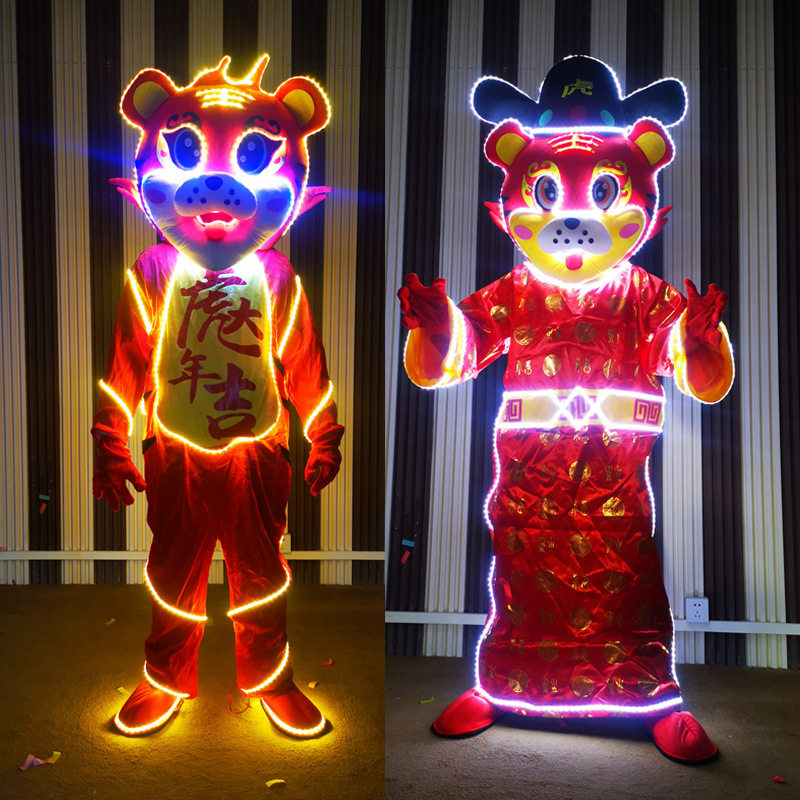 虎年卡通人偶服装生肖玩偶套装