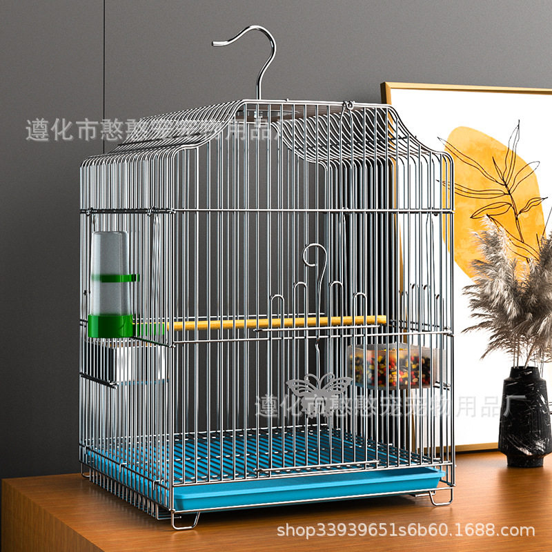 鸟笼子大号金属群鸟笼家用虎皮