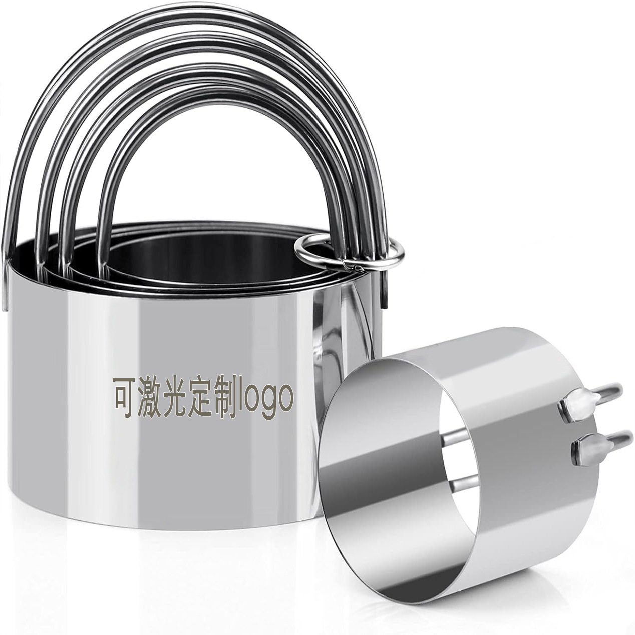 吊篮双柄慕斯圈不锈钢饼干磨具