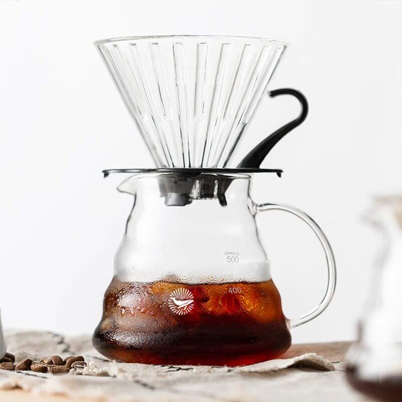 CAFEDEKONA云朵分享壶手冲咖啡壶套装家用咖啡器具耐热玻璃滴漏壶