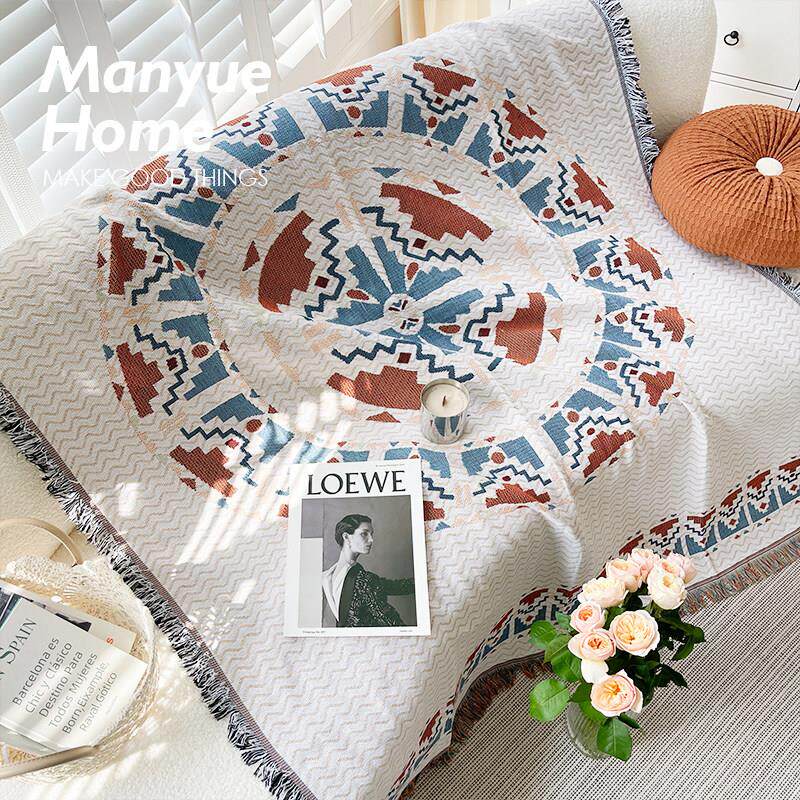 蔓越家 ins异域风单人沙发盖布全包覆古沙发巾盖巾毯子沙发套罩