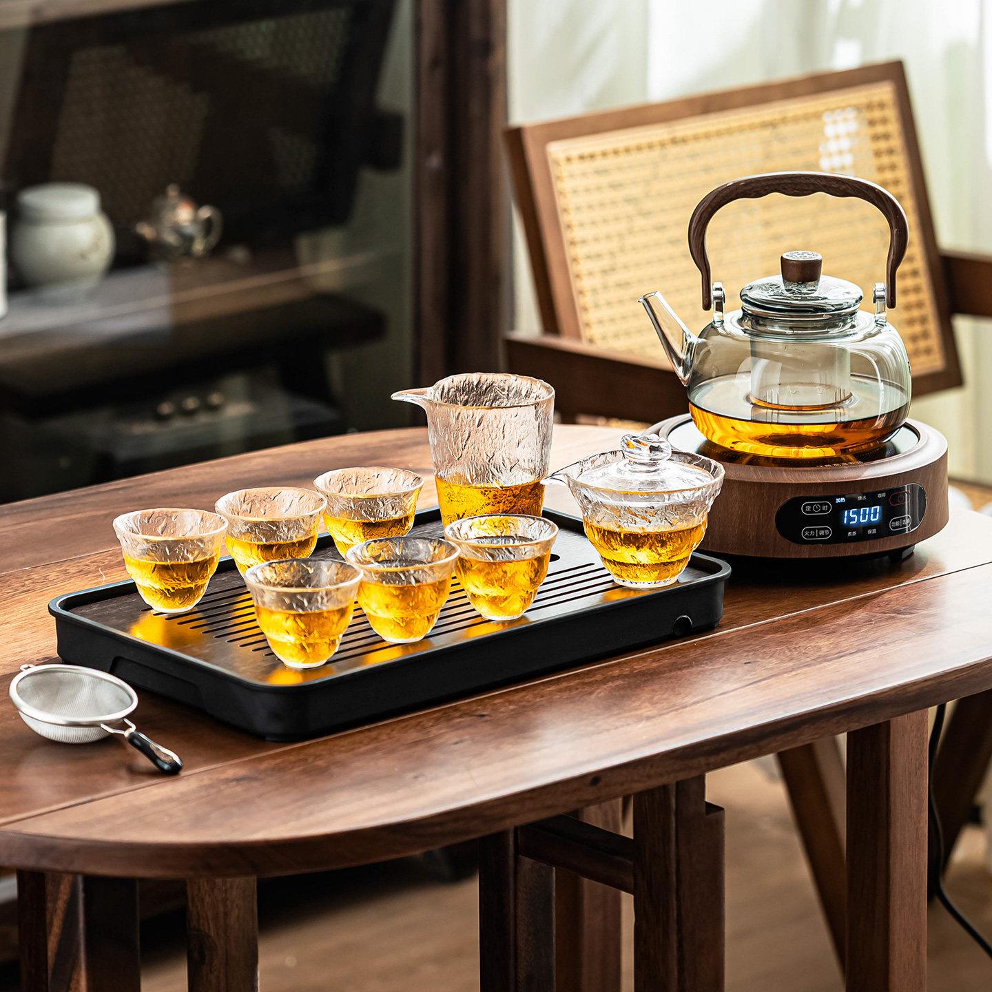 玻璃茶具套装电陶炉煮茶器整套茶具烧水壶杯茶盘盖碗茶壶套组家用