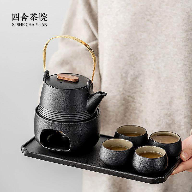 粗陶蜡烛温茶炉 暖茶器加热保温底座下午茶提梁茶壶轻奢茶具套装S,餐饮具,茶道/零配,淘宝优惠券,粉丝福利购,淘宝优惠卷