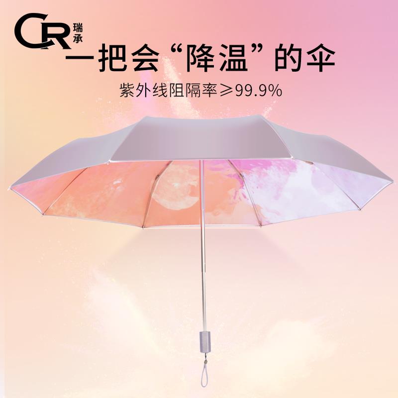 2025太阳伞女士双层超强防晒防紫外线遮阳伞户外折叠晴雨伞高颜值