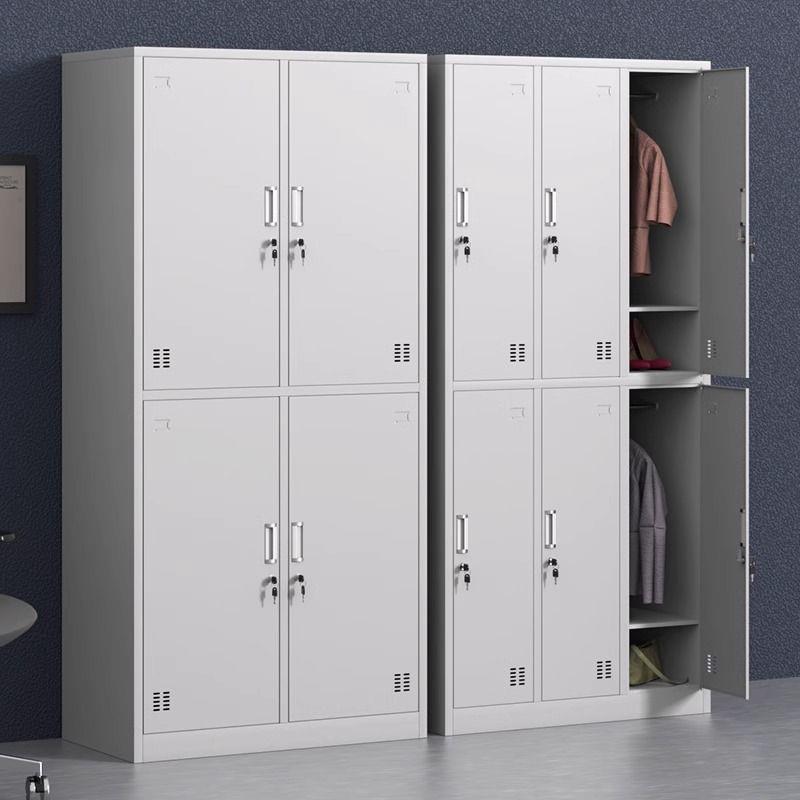 钢制员工更衣柜四门储物柜宿舍浴室六门存包柜带锁铁皮五门换衣柜