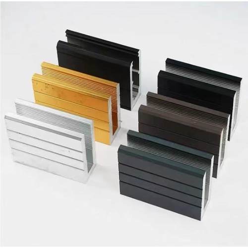 明装无框玻璃楼梯扶手铝合金卡槽阳台护栏玻璃u型槽侧装楼梯铝槽