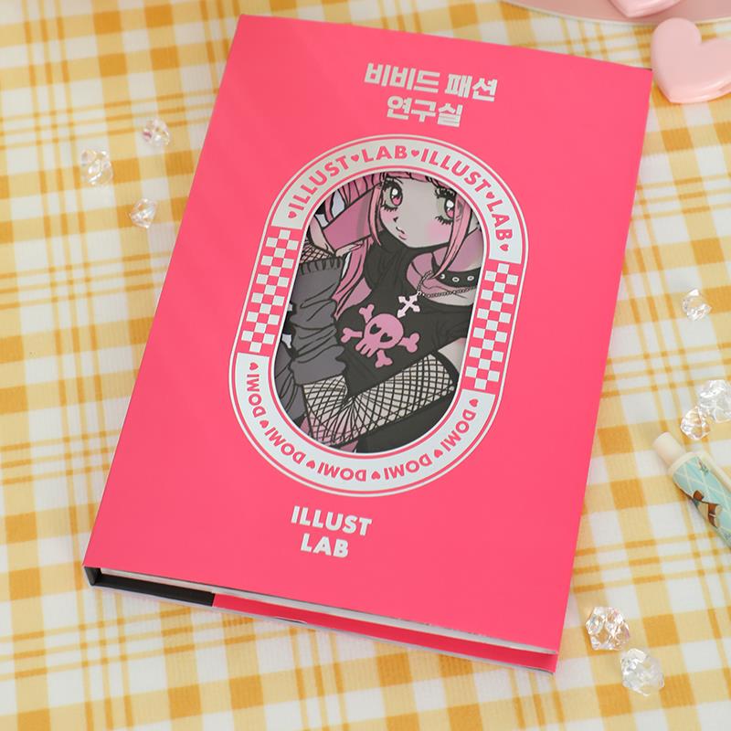 现货韩国正品domi卡通贴纸书咕卡甜酷少女44张贴纸ins手账拼贴diy