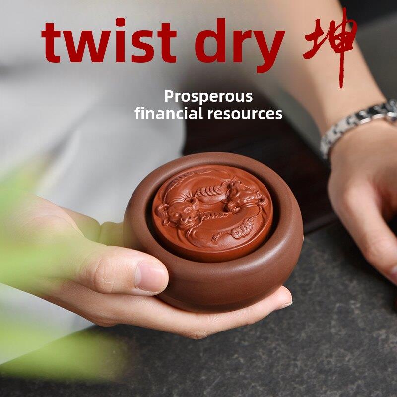 紫砂牛转干坤茶宠摆件精品可养高档茶玩茶桌茶台功夫茶具摆设配件
