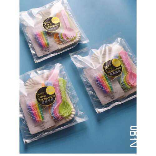 蛋糕盘叉 刀叉盘组合一次性蛋糕餐具纸盘生日烘焙环保餐具套装盒