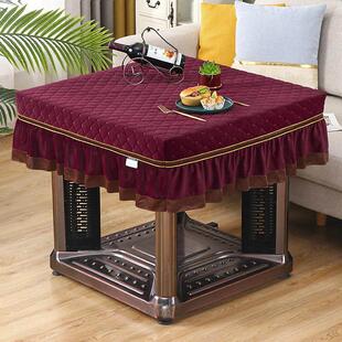 正方形桌布麻将桌罩八仙桌套全自动麻将机盖布绒布加厚烤火桌盖罩