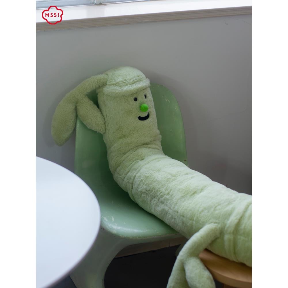 MSS喵术士原创设计可爱长毛绒摆懒竹抱枕靠腰睡眠舒适夹腿转运