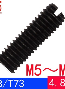 热销GB/T73(4.8级)开槽平端紧定螺钉/一字紧定螺丝GB73(M5M6)