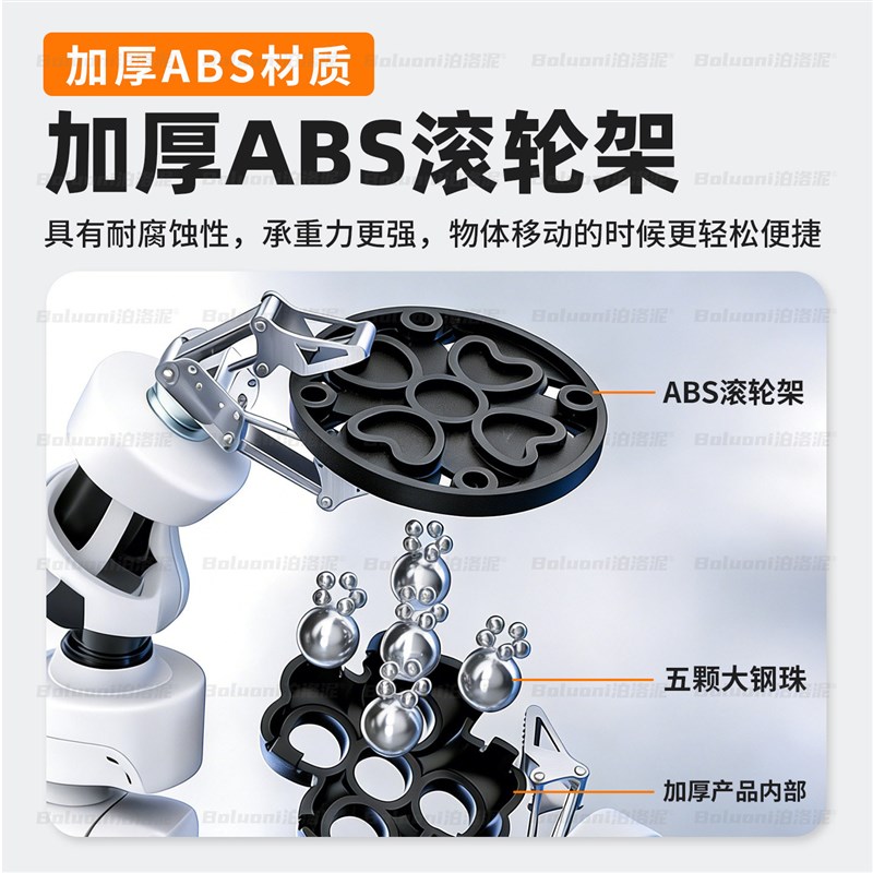 热销超静音滚珠万向轮耐磨承重滑轮家具茶几柜子移动底座轮子搬家