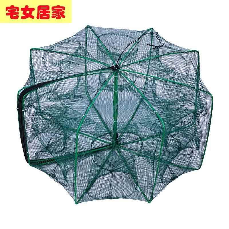 热销虾笼鱼网渔网尼龙网布虾笼可折叠泥鳅龙虾网渔网虾笼虾网抓鱼