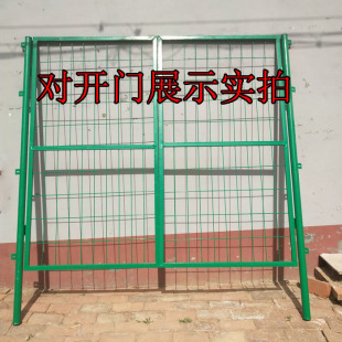 热销隔离网片门浸塑门果园围栏门防护网防盗门院子门简易护栏铁网