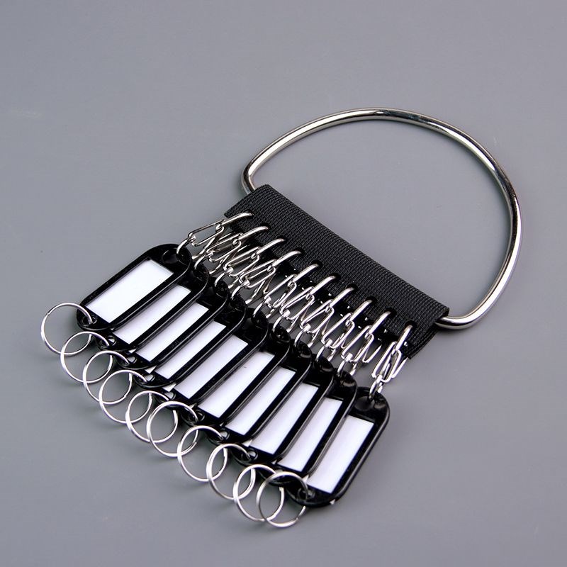 热销钥匙圈盘不锈钢钥匙串手提多位带标记牌钥匙圈环学校宿舍分类