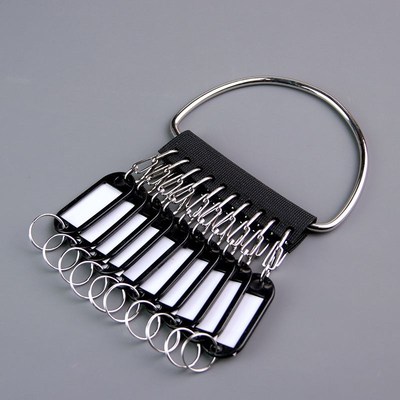热销钥匙圈盘不锈钢钥匙串手提多位带标记牌钥匙圈环学校宿舍分类