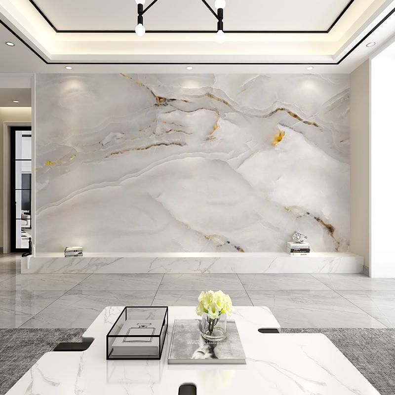 热销现代简约电视背景墙壁纸仿大理石纹墙布壁布客厅大型无缝装饰