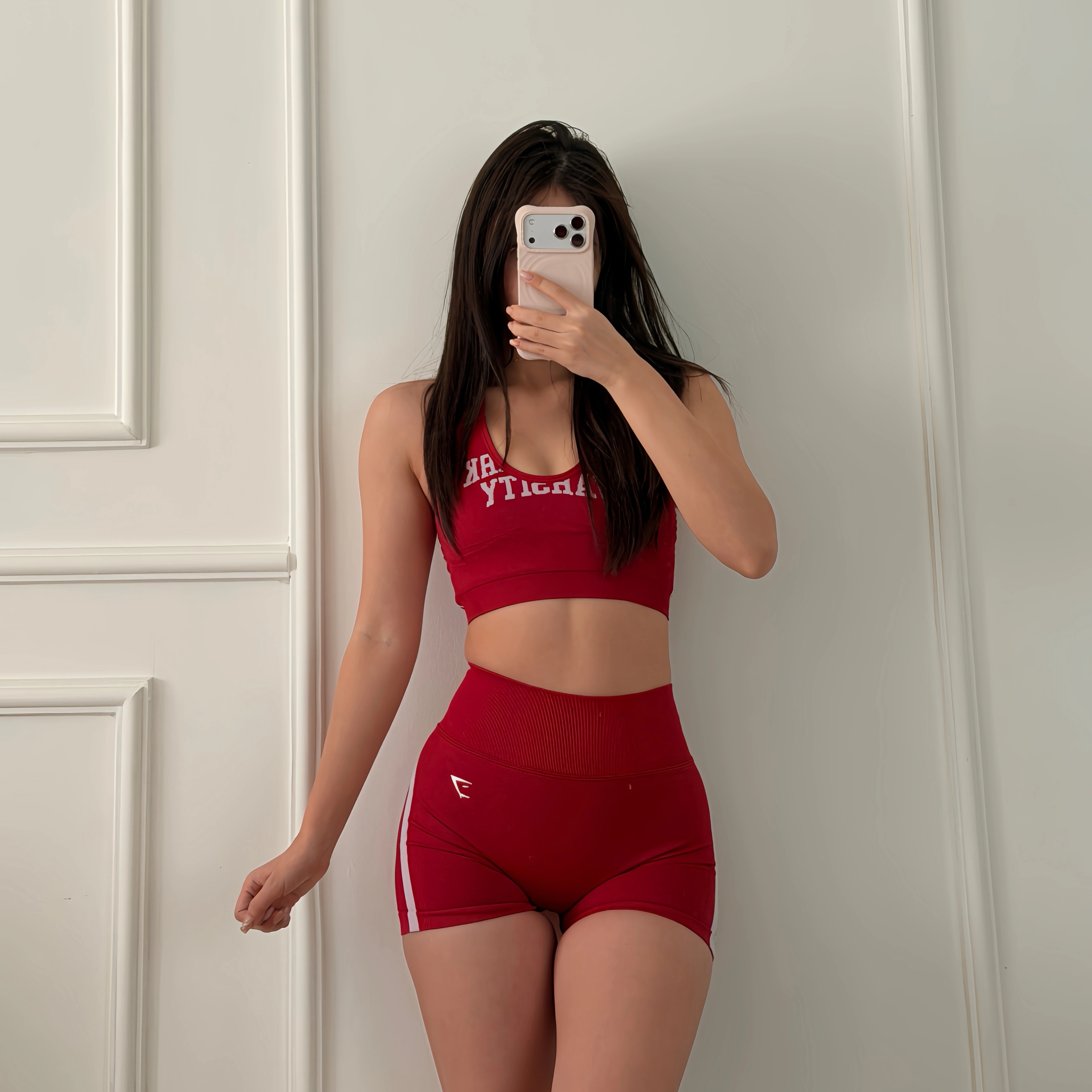 女士无缝针织健身运动套装