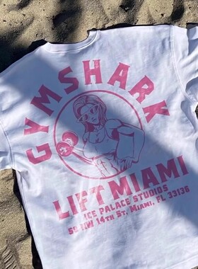 TTWOLVES独家!超柔软舒适鲨鱼迈阿密限定女士宽松运动健身短袖S15