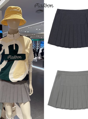 25初秋韩国MALBON高尔夫服装女休闲运动防走光半身裙速干百褶短裙