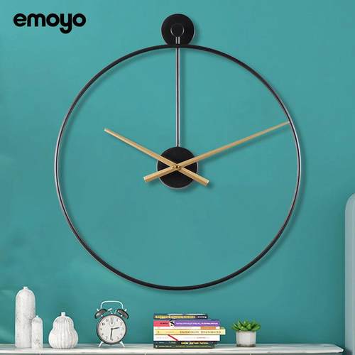 跨境热卖创意西班牙极简挂钟客厅家用装饰钟表轻奢艺术金属时钟