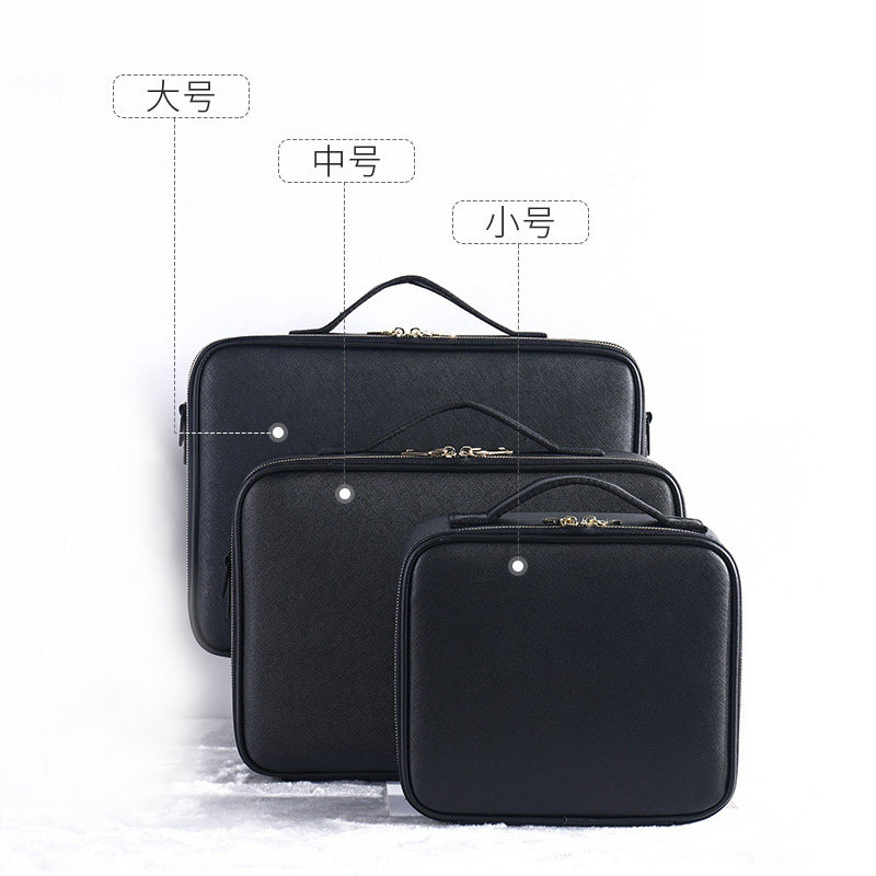 热销PU皮渔具线组收纳手提多功能防水钓鱼工具箱配件盒鱼钩鱼线整