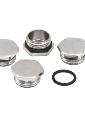 热销金属闷盖黄铜镀镍阻流塞防水塞头设备多余孔堵塞件M16M20*1.5