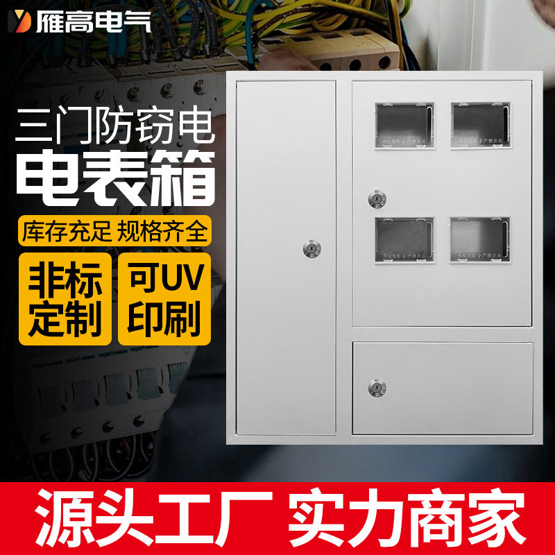 雁高明装防窃电三门配电箱