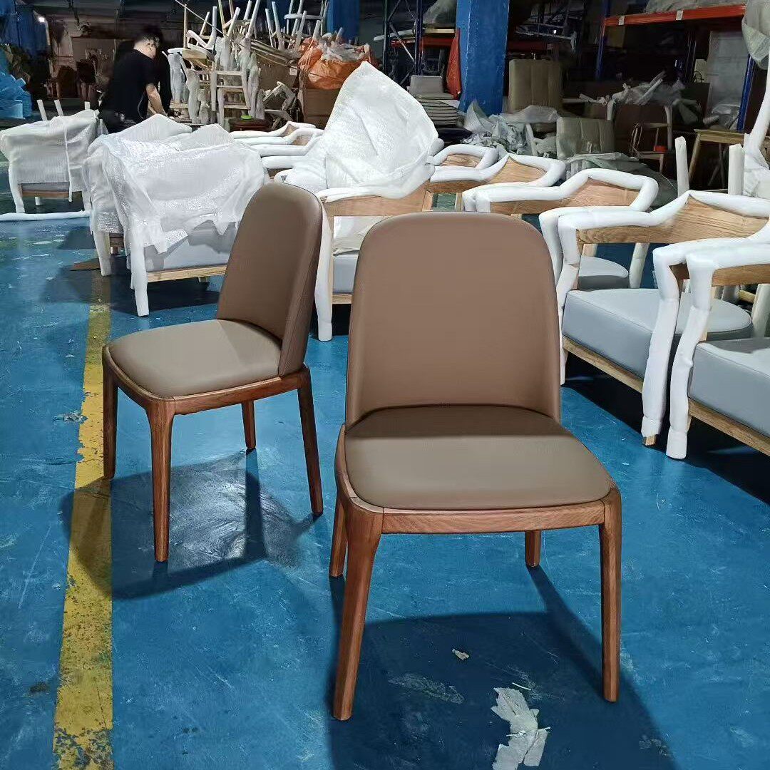 北欧实木餐椅现代简约时尚创意家用餐厅酒店桌椅靠背轻奢设计师椅