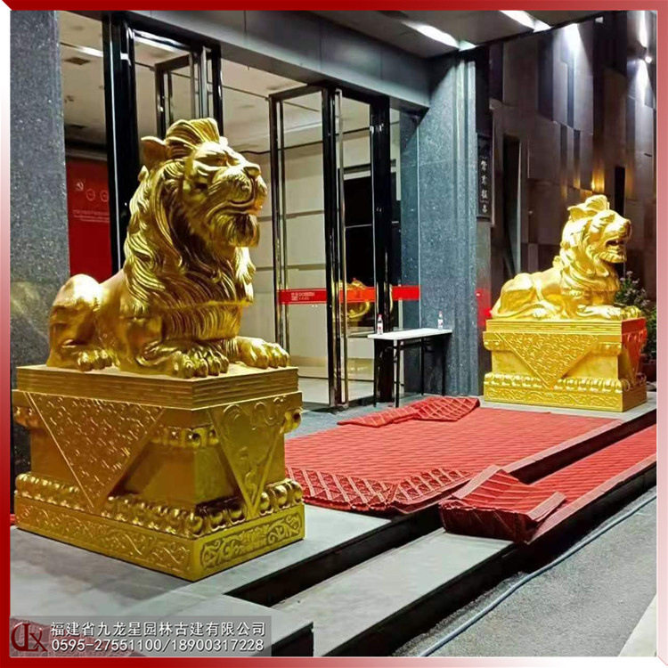 欧式花岗岩狮子门墩别墅门口摆件