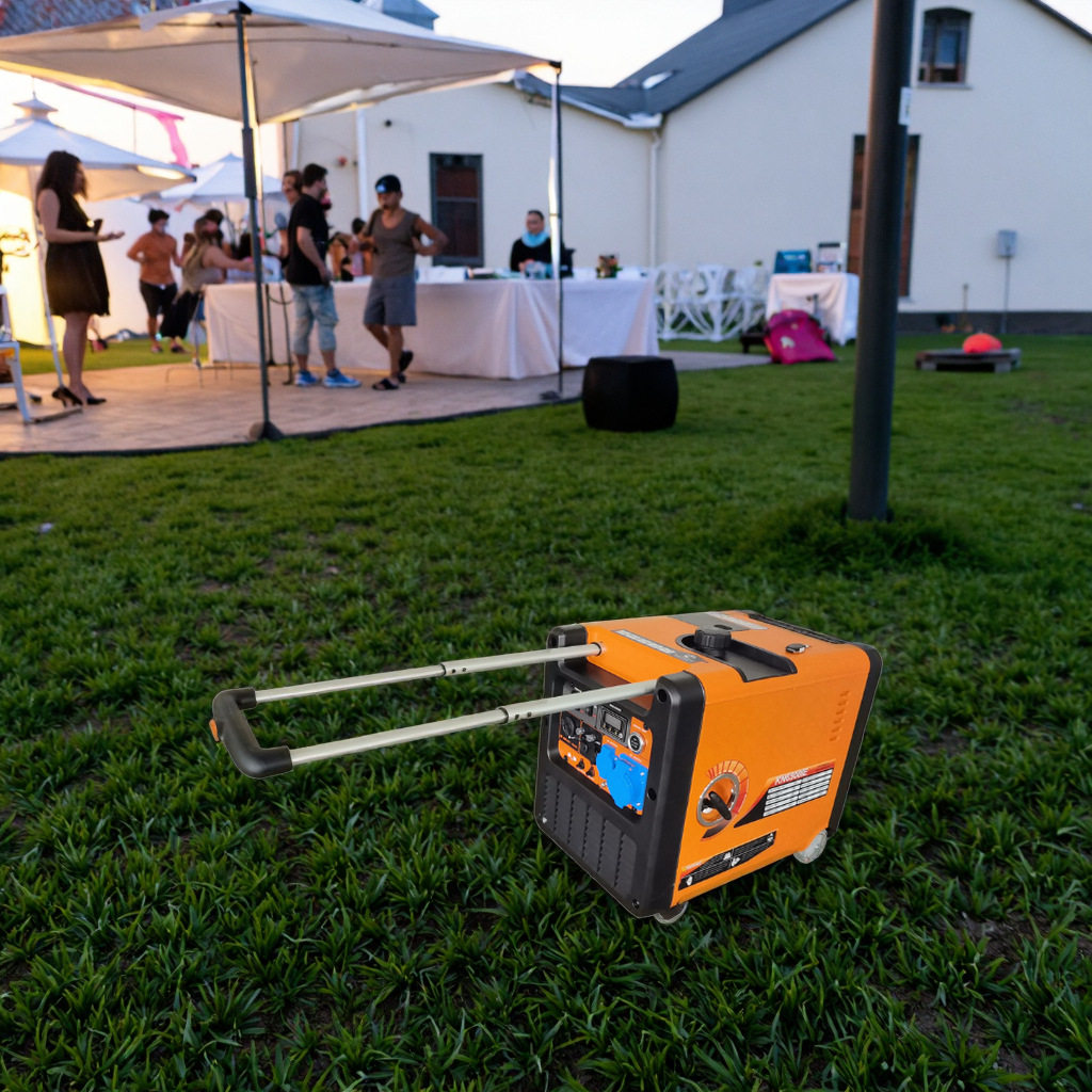 静音变频汽油手摇发电机5.0kW