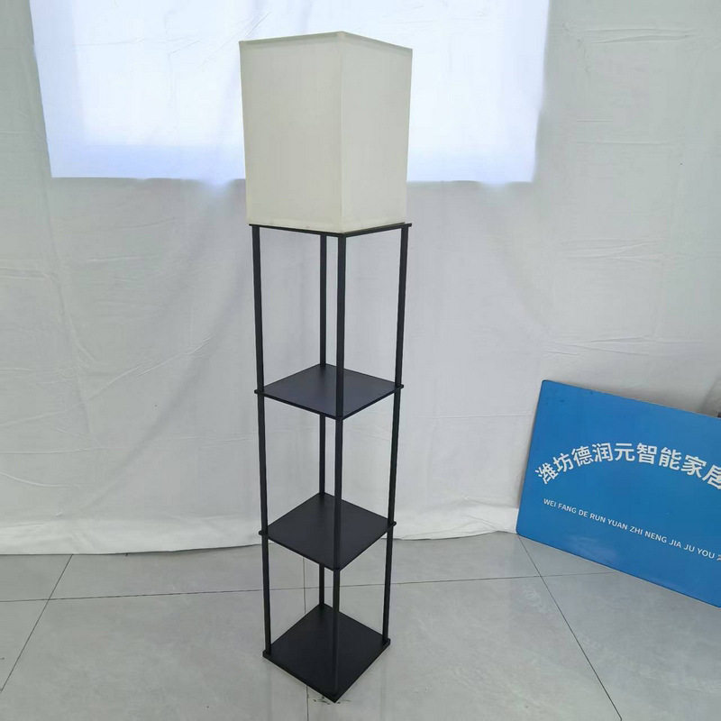 布罩拉链开关方型白色落地灯