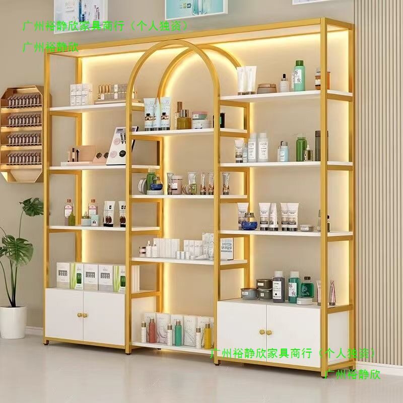 化妆品置物架落地美容院展示柜子多层美甲展示架多功能产品陈列架
