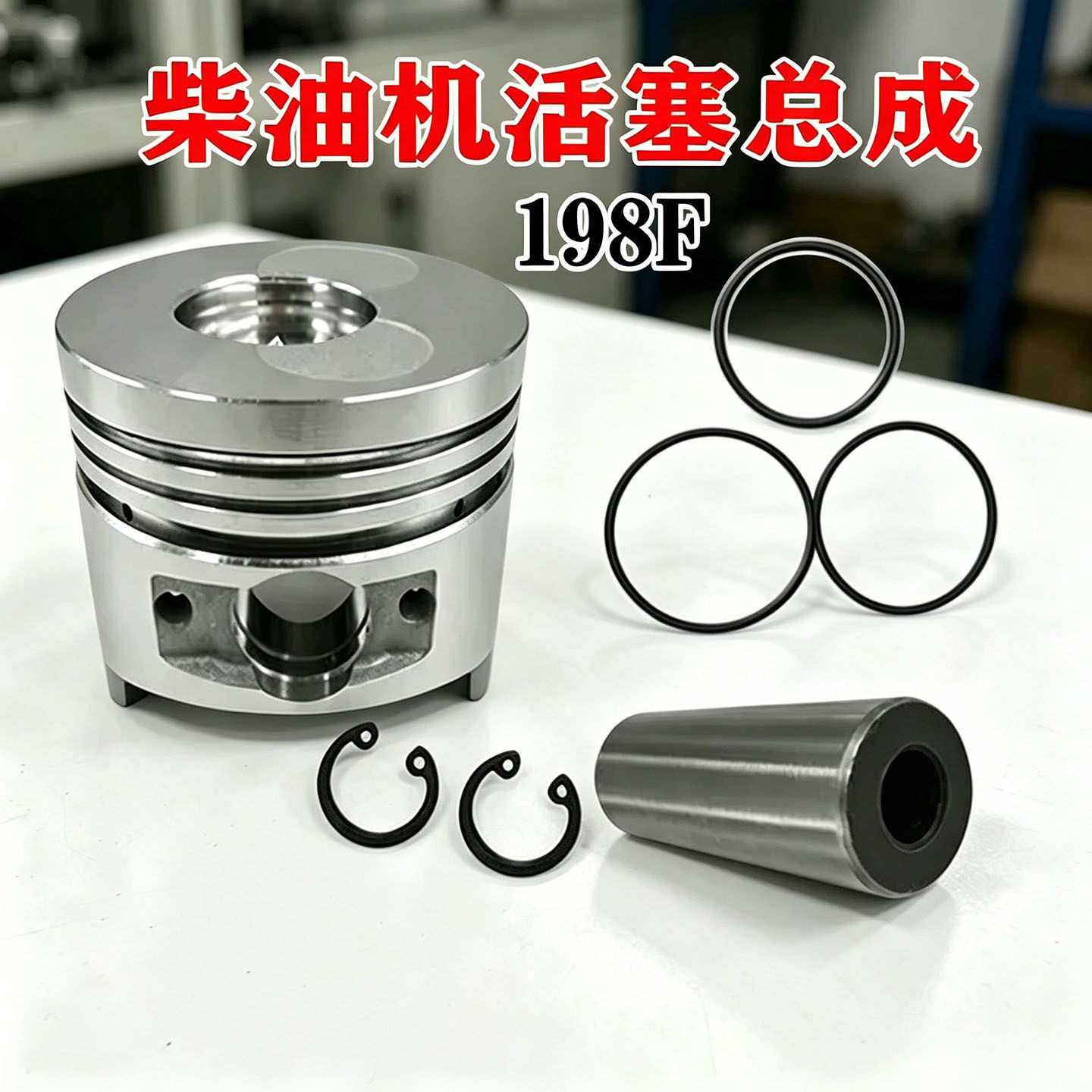 198F单缸风冷活塞总成全套
