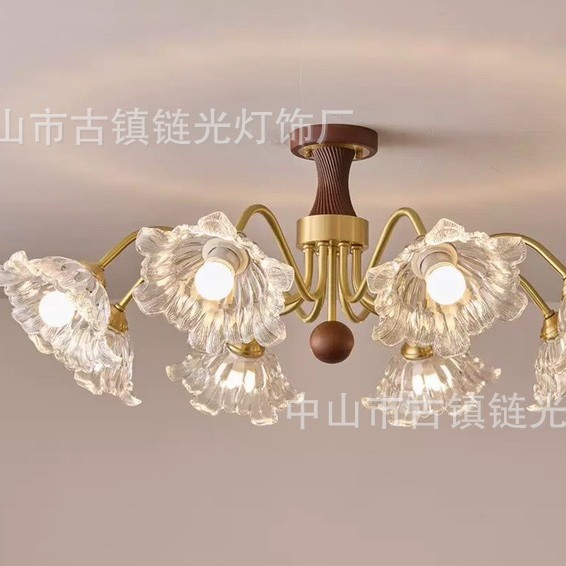 法式复古客厅吊灯中古风美式