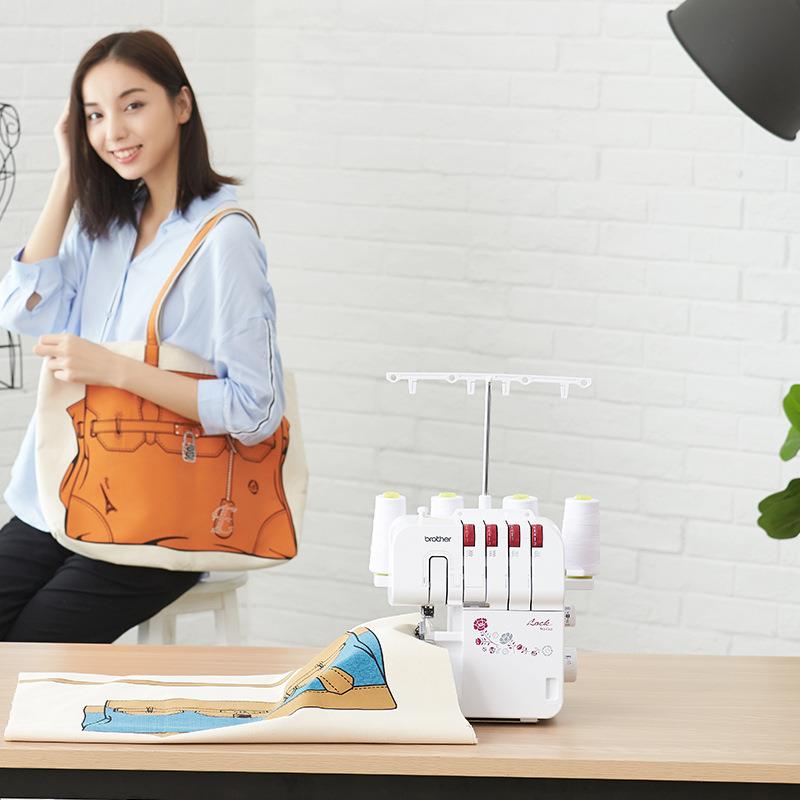 兄弟M43D家用锁边3机 线四线锁边机 家用包边缝三JUV机包边机拷机