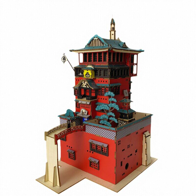 千与千寻汤婆婆油屋立体木质拼装