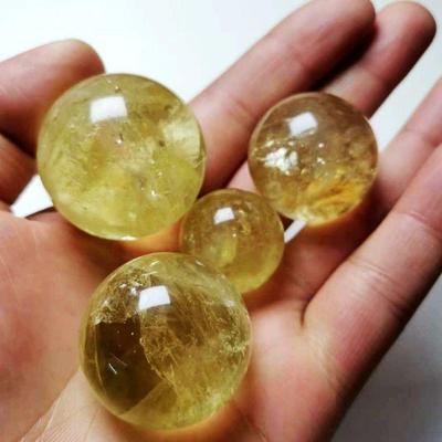 厂家直供纯天然巴西黄水晶球装饰客厅卧室摆件