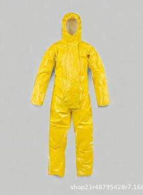 雷克兰 CT4SY428PS 标准带帽连体防化服（黄色）