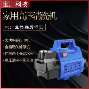 水枪高压清洗机车用大功率水泵 大功率洗车机220V家用便携式