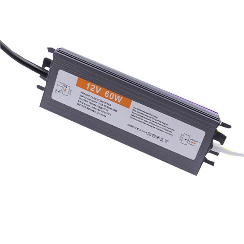12V60W防水开关电源厂家12V5A防水超薄户外广告灯箱LED灯条用电源