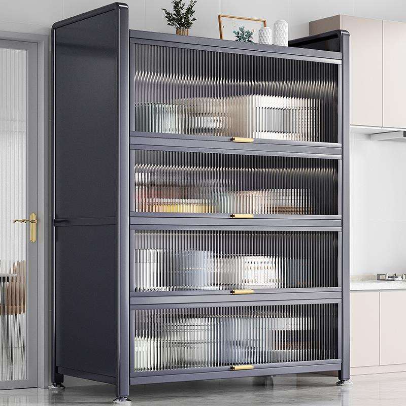 厨房置物架落地多层柜子储物柜碗柜收纳柜多功能置物柜橱柜餐郑之