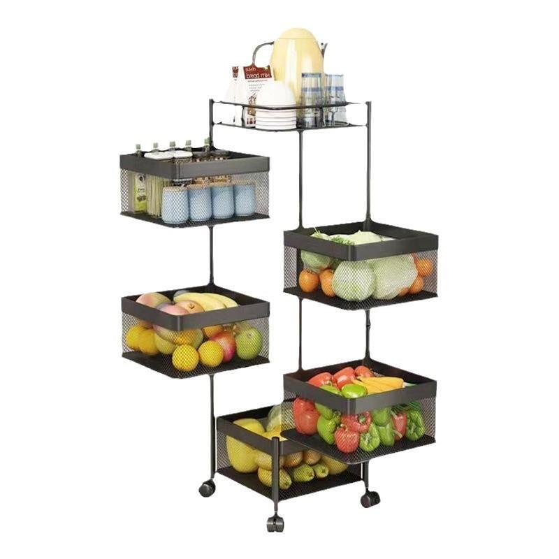 可旋转菜篮子水果转角沥水水槽带鸣玙厨房蔬菜置物架多层落地圆形