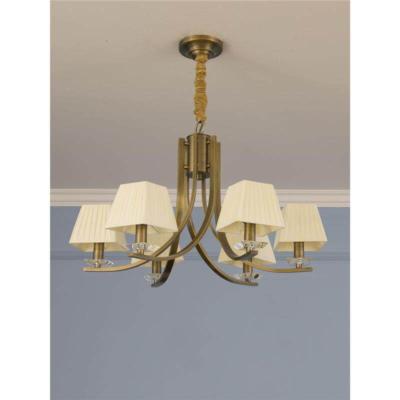 美式简约客厅灯欧式现代创意水晶个性书房卧室餐厅古铜色全铜吊灯